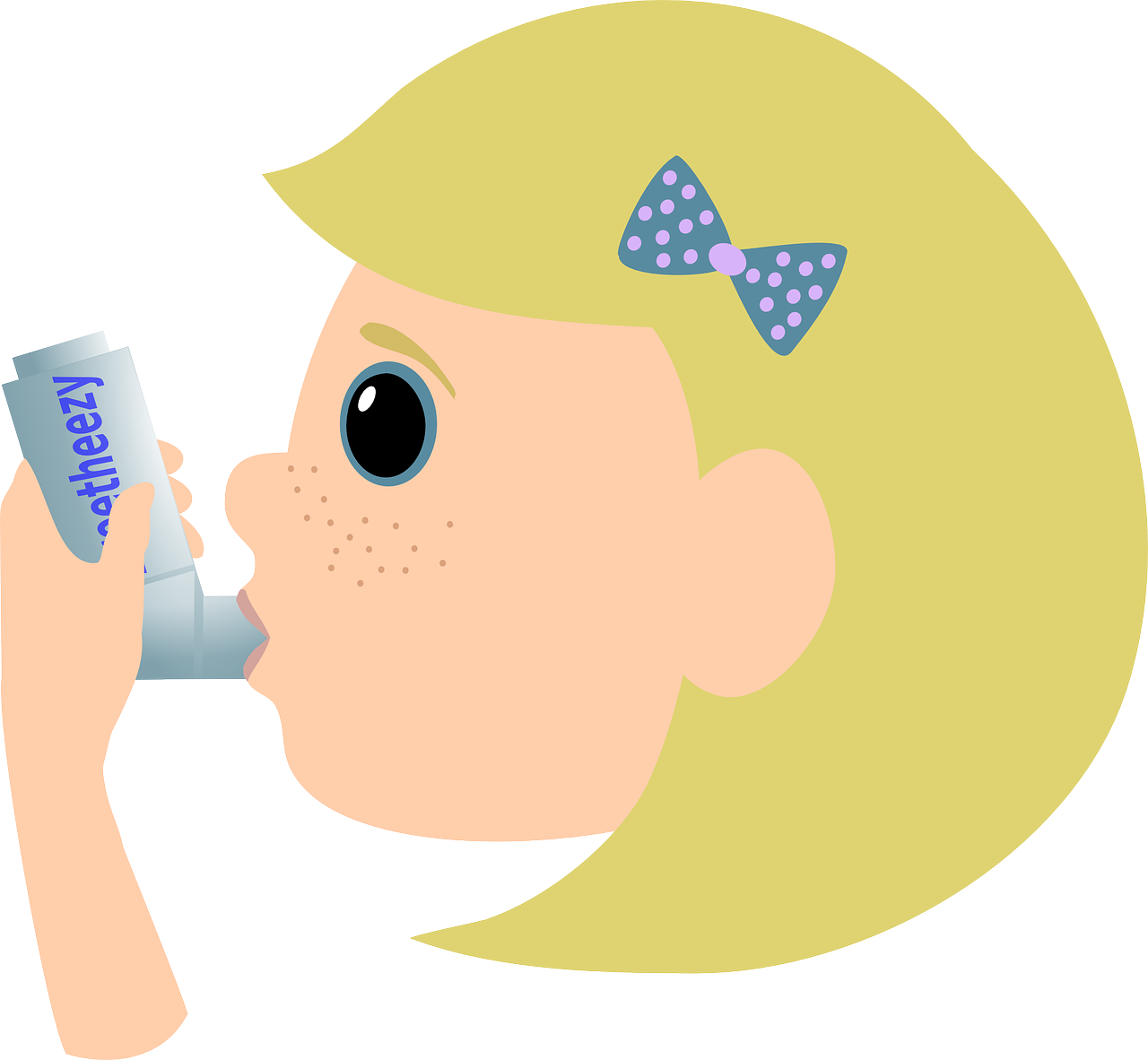 a kid with inhaler