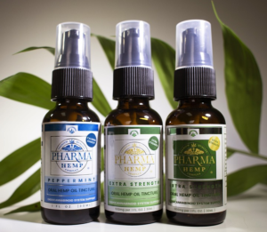 three bottles of cbd oil